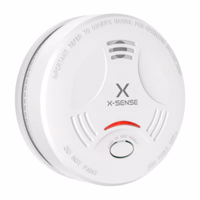 Fotoelektriline suitsuandur 10-aastase akuga X-Sense SD11, 85 dB, test/vaigistusnupp kuni 9 min, punane LED, EN 14604,
