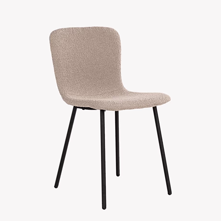 Söögitool boucle-kattega, beež, terasjalgadega Halden - 7