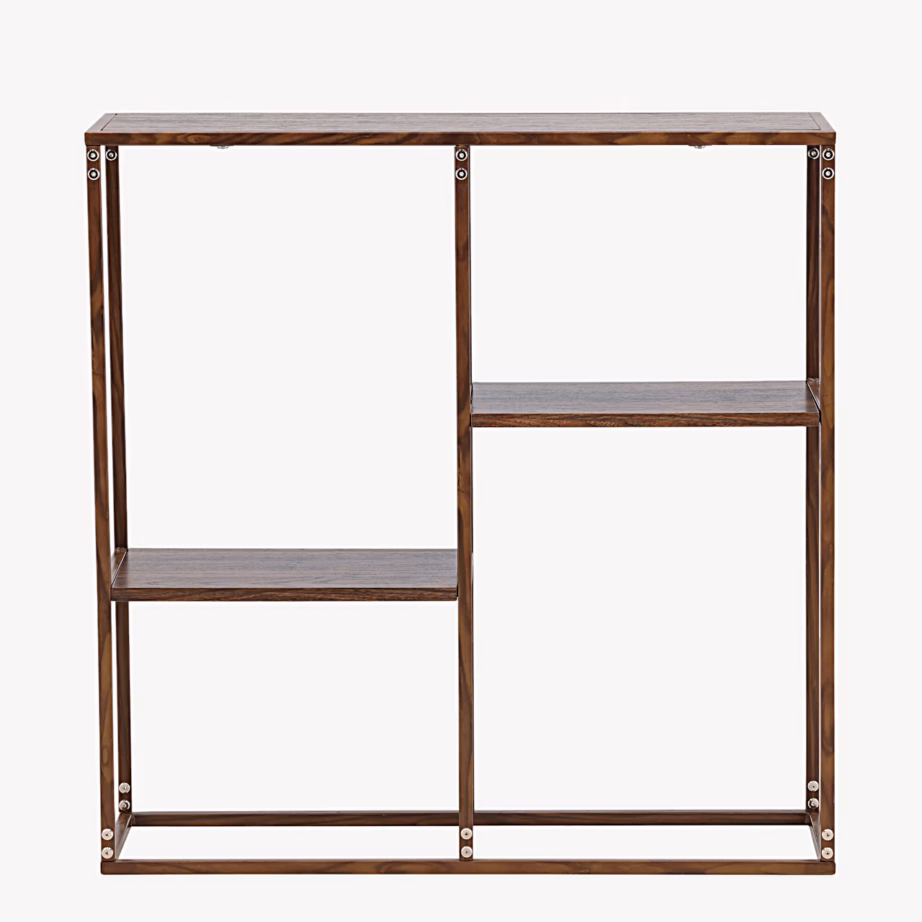 Avatud riiul Staal pähklitooni terasraamiga 80x26x81 cm, 63358-444 – 7
