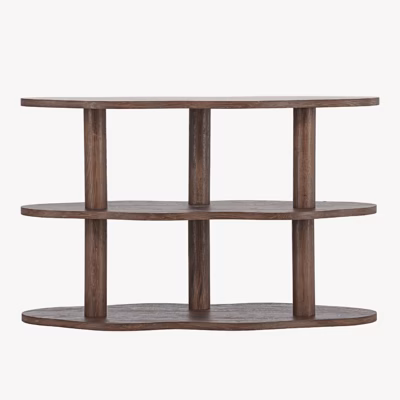 Riiul Moln moka värvi lainelise kujuga 120x45x75 cm - 63386-444