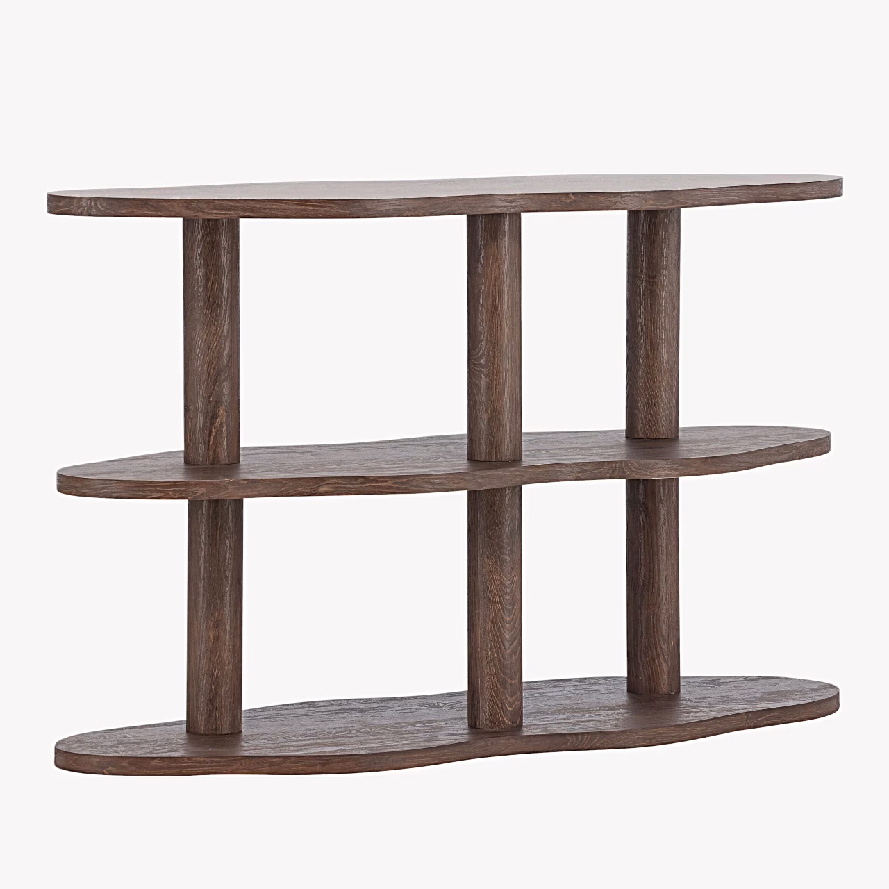 Riiul Moln moka värvi lainelise kujuga 120x45x75 cm - 63386-444