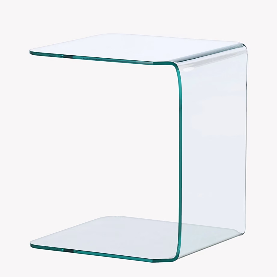 Klaasist abilaud Telemark 45x45x53 cm, läbipaistev, 63415-111 – 2