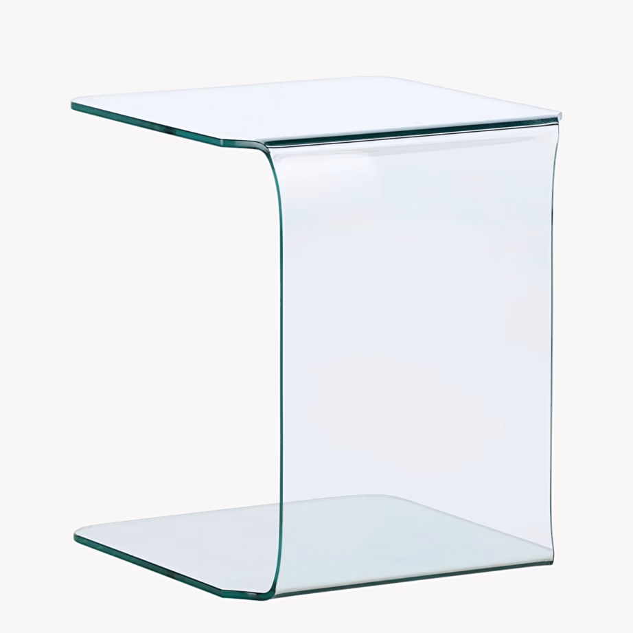 Klaasist abilaud Telemark 45x45x53 cm, läbipaistev, 63415-111 – 3