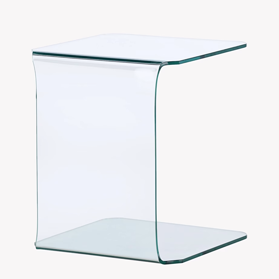 Klaasist abilaud Telemark 45x45x53 cm, läbipaistev, 63415-111 – 5