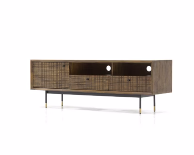 Akatsiapuidust TV-alus 2 sahtliga Livin Hill Maze MAZL01-160, 160 cm, pehme sulgumisega