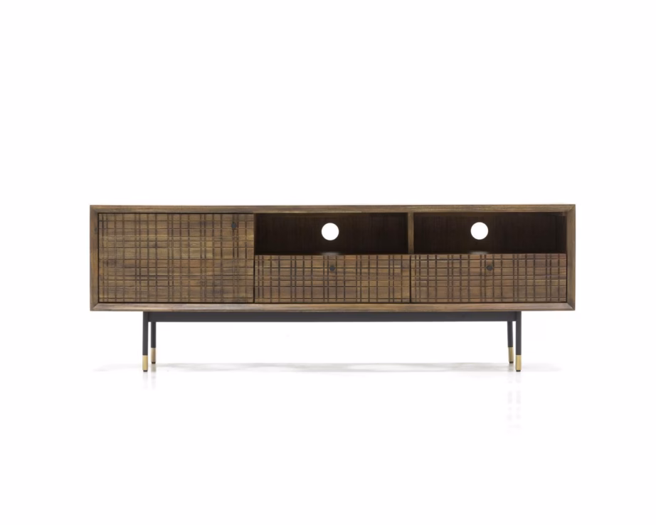Akatsiapuidust TV-alus 2 sahtliga Livin Hill Maze MAZL01-160, 160 cm, pehme sulgumisega – 4