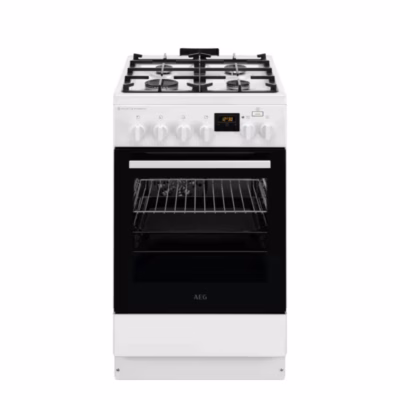 Vabaltseisev pliit AEG CKB56490BW, 50 cm, gaasipliidiplaat ja elektriahi, SteamBake ja AirFry