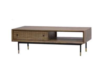 1 sahtli ja 1 riiuliga diivanilaud Livin Hill Maze MAZL06-DRW, 120 x 60 x 40 cm, akatsiapuit