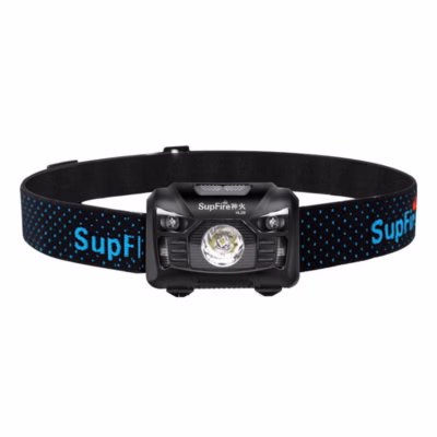 Pealamp Superfire HL06, 500 lm, USB-laetav, sensori ja punase valgusega