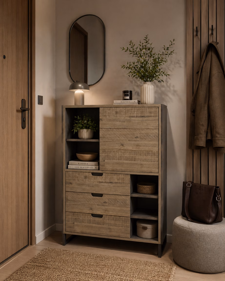 3 sahtliga kõrge kummut Livin Hill Flow FLOL04, 100 x 40 x 140 cm, akatsiapuit - 4