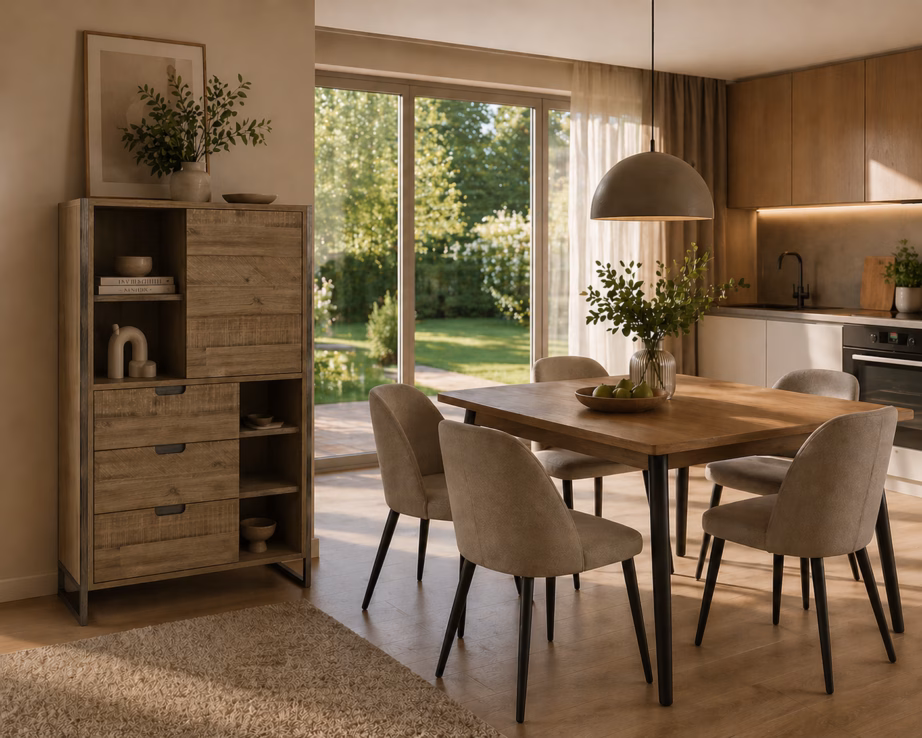 3 sahtliga kõrge kummut Livin Hill Flow FLOL04, 100 x 40 x 140 cm, akatsiapuit - 6
