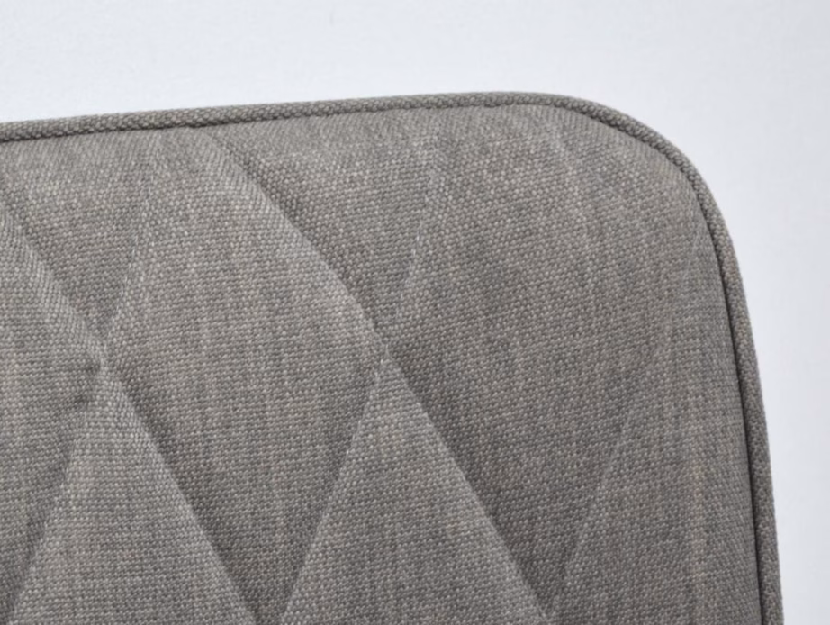 Retro polsterdatud söögitool Livin Hill ADESD03B, hall kangas, mustad metalljalad – 8