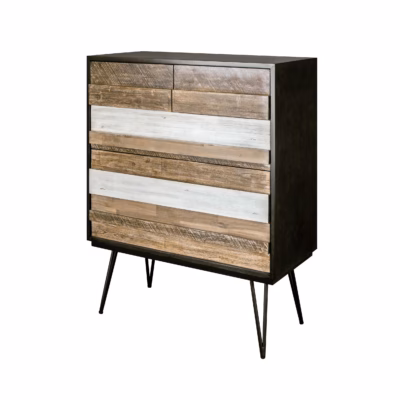5 sahtliga retro kummut Livin Hill Adesso ADESB03, 100 x 45 x 125 cm, must