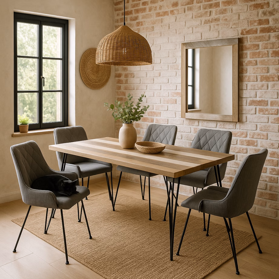 Retro seinapeegel puitraamiga Livin Hill Adesso ADESB05, 120 x 100 cm, hall-beež – 4