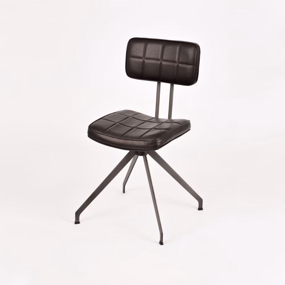 Retro ökonahast söögitool metalljalgadega Livin Hill Ashton ASTD03, tumepruun, 50 x 56 x 89 cm – 2