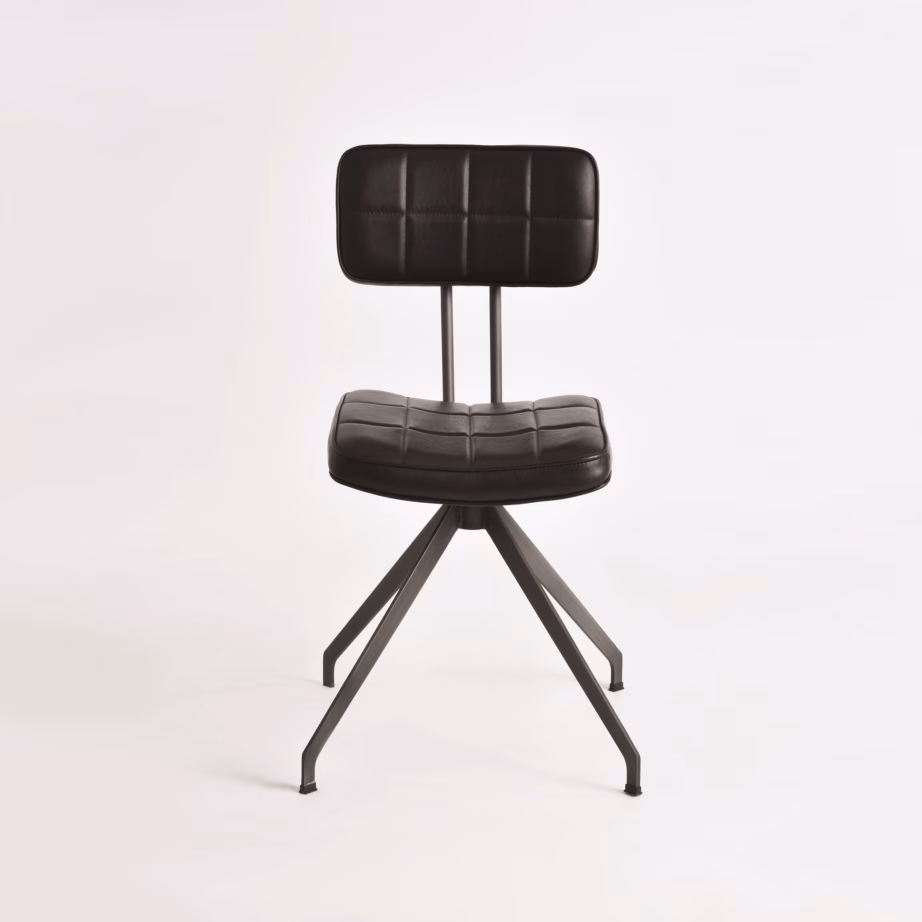 Retro ökonahast söögitool metalljalgadega Livin Hill Ashton ASTD03, tumepruun, 50 x 56 x 89 cm – 3