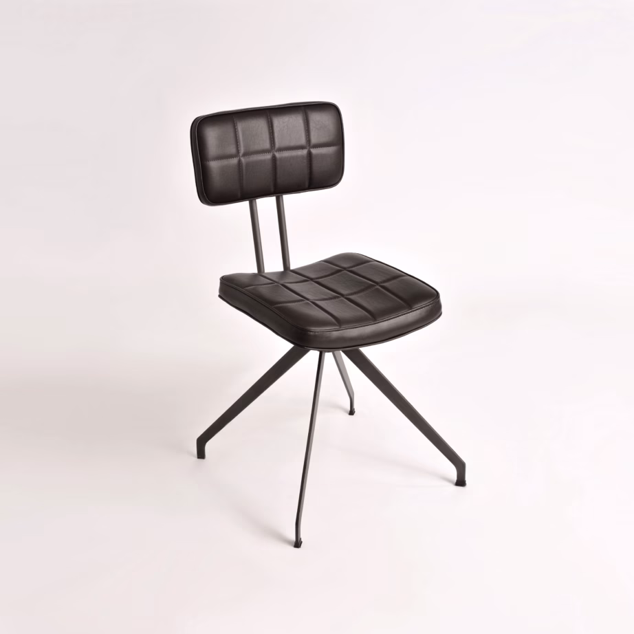 Retro ökonahast söögitool metalljalgadega Livin Hill Ashton ASTD03, tumepruun, 50 x 56 x 89 cm – 4