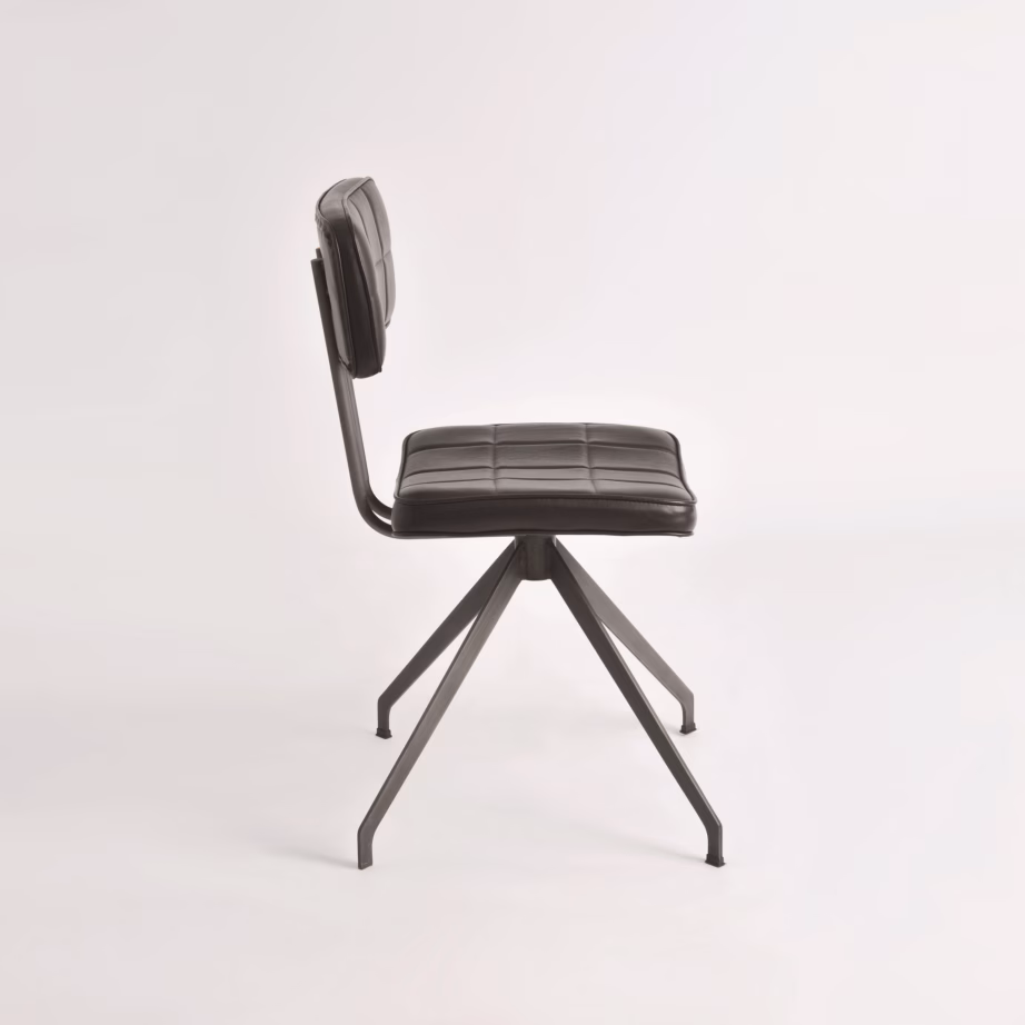 Retro ökonahast söögitool metalljalgadega Livin Hill Ashton ASTD03, tumepruun, 50 x 56 x 89 cm – 5