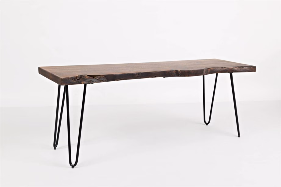 Akaatsiapuidust esikupink mustade metalljalgadega Livin Hill Avola AV1781-48KD, 122 cm, pähklitooni – 3