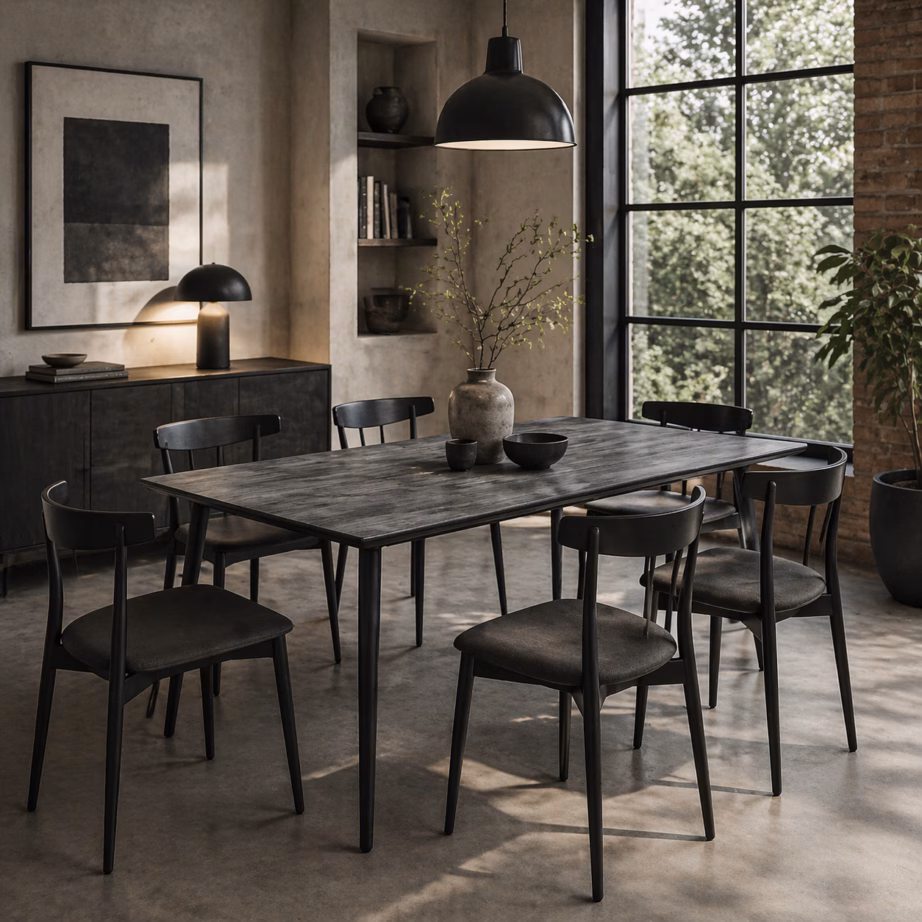 200 cm retrostiilis söögilaud Livin Hill Capella CAPD05-200, akaatsiapuit, tundrahall, metalljalad – 11