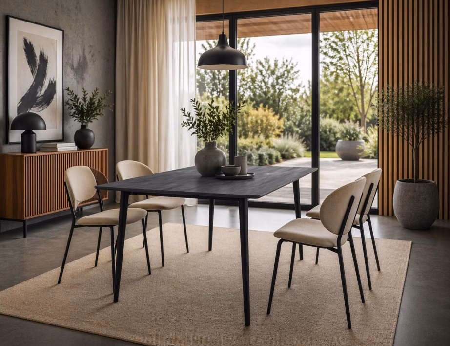 200 cm retrostiilis söögilaud Livin Hill Capella CAPD05-200, akaatsiapuit, tundrahall, metalljalad – 12