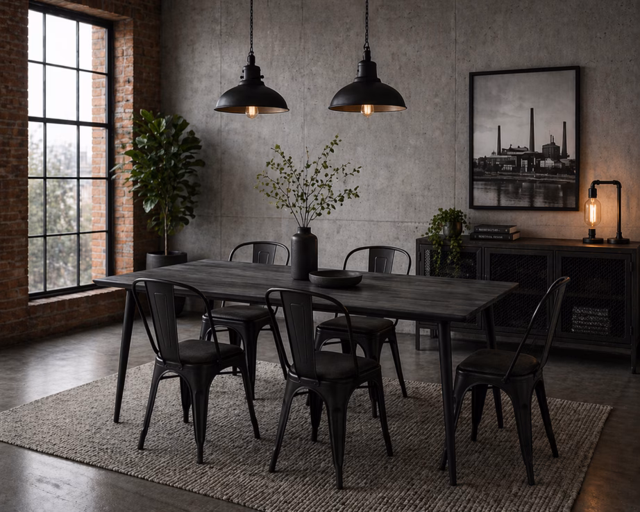 200 cm retrostiilis söögilaud Livin Hill Capella CAPD05-200, akaatsiapuit, tundrahall, metalljalad – 13