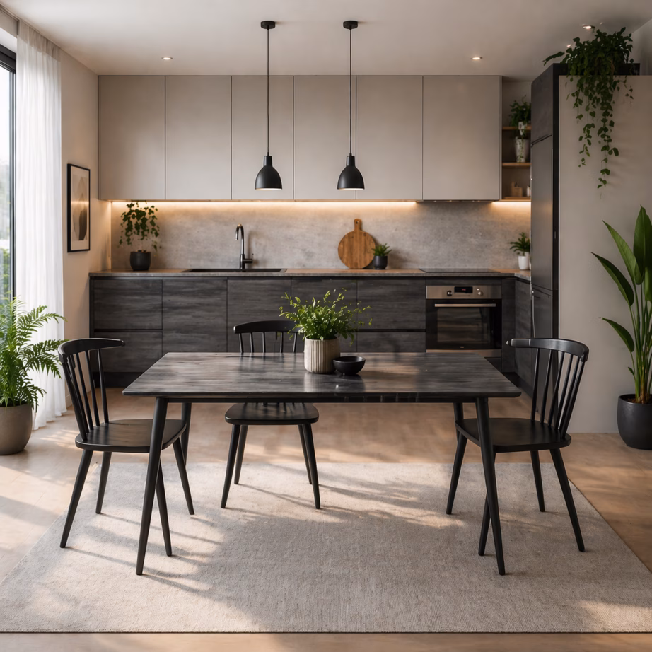 200 cm retrostiilis söögilaud Livin Hill Capella CAPD05-200, akaatsiapuit, tundrahall, metalljalad – 16