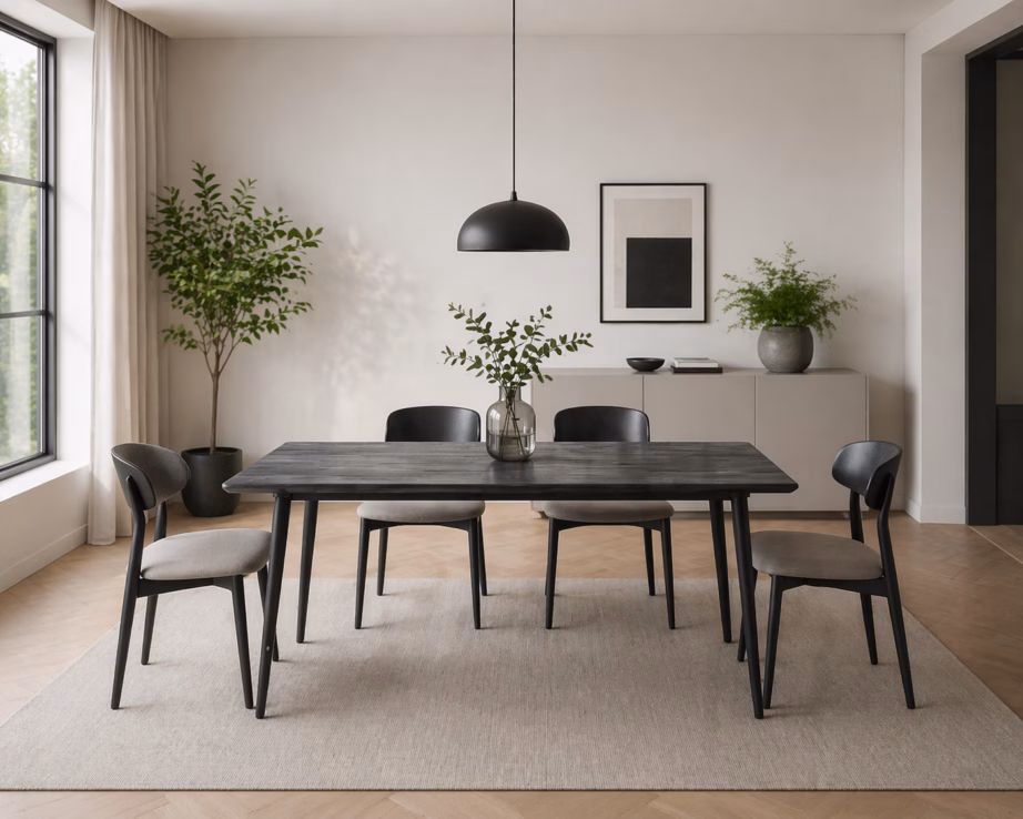 200 cm retrostiilis söögilaud Livin Hill Capella CAPD05-200, akaatsiapuit, tundrahall, metalljalad – 17
