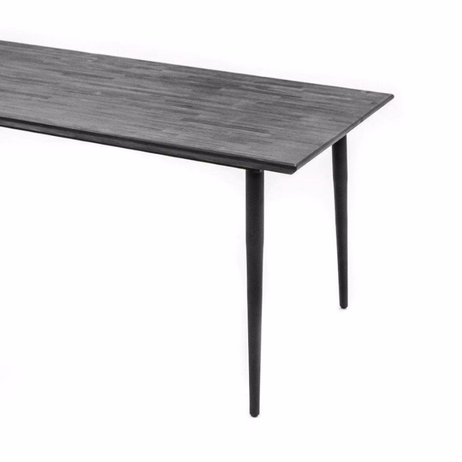 200 cm retrostiilis söögilaud Livin Hill Capella CAPD05-200, akaatsiapuit, tundrahall, metalljalad – 7