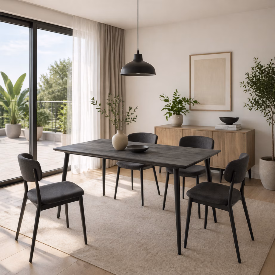 200 cm retrostiilis söögilaud Livin Hill Capella CAPD05-200, akaatsiapuit, tundrahall, metalljalad – 9
