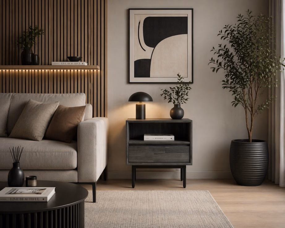 1 sahtliga akaatsiapuidust öökapp Livin Hill Capella CAPB02, 55 x 40 x 55 cm, Tundra Grey – 10