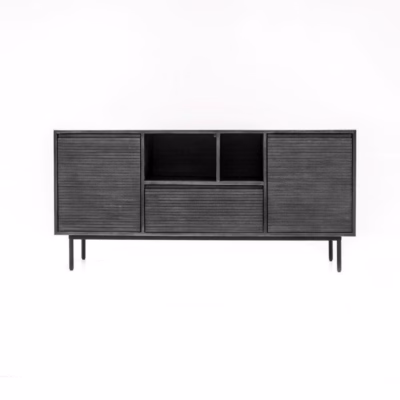 165 cm retro kummut 2 ukse ja 1 sahtliga Livin Hill Capella CAPD01-165, Tundra Grey