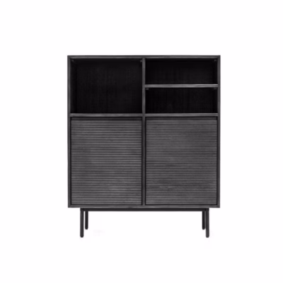 2 uksega kõrge kummut retrostiilis Livin Hill Capella CAPL04, 100 x 40 x 120 cm, akaatsiapuit