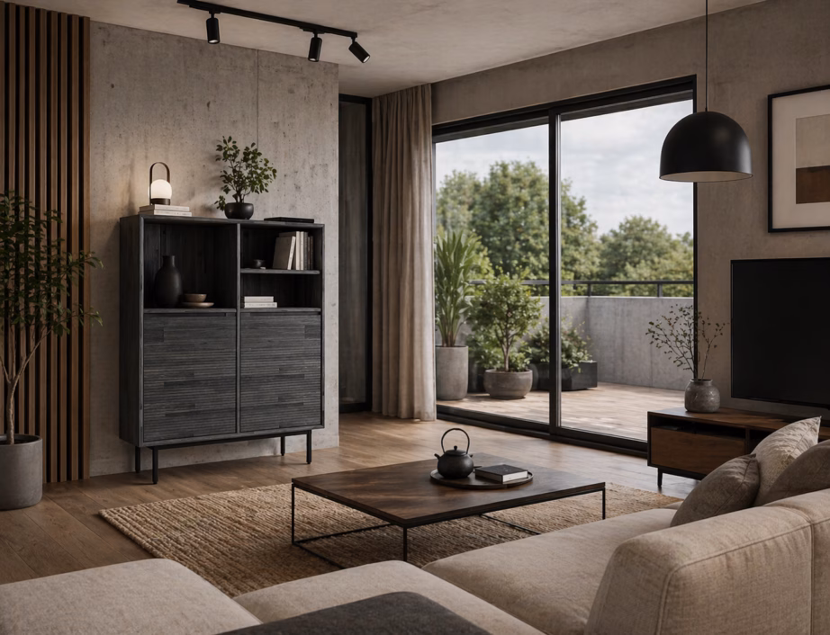 2 uksega kõrge kummut retrostiilis Livin Hill Capella CAPL04, 100 x 40 x 120 cm, akaatsiapuit – 12
