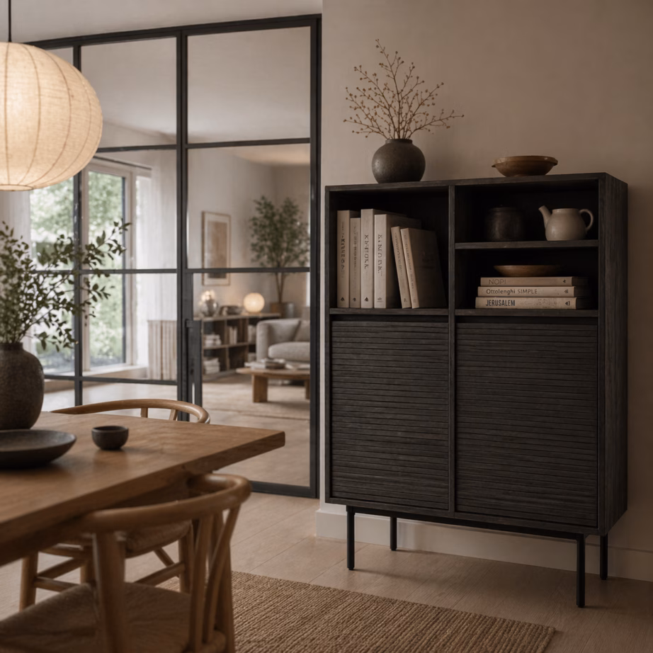 2 uksega kõrge kummut retrostiilis Livin Hill Capella CAPL04, 100 x 40 x 120 cm, akaatsiapuit – 19