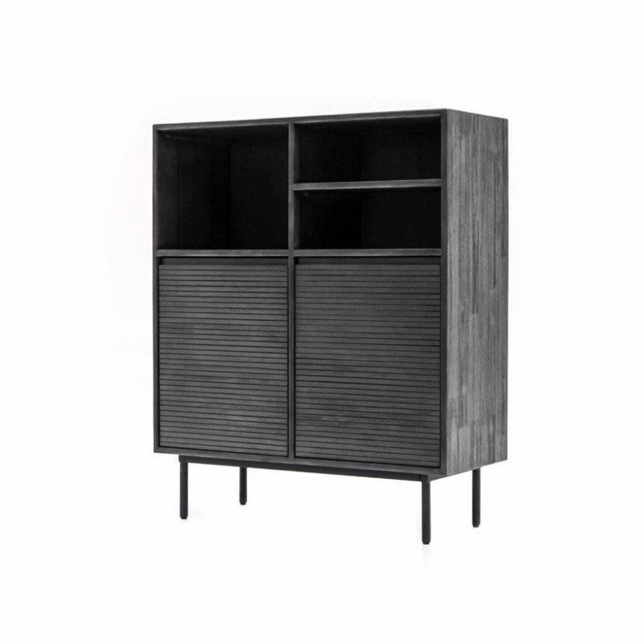 2 uksega kõrge kummut retrostiilis Livin Hill Capella CAPL04, 100 x 40 x 120 cm, akaatsiapuit – 4