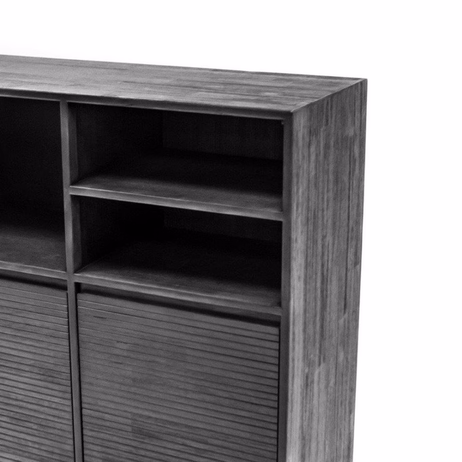 2 uksega kõrge kummut retrostiilis Livin Hill Capella CAPL04, 100 x 40 x 120 cm, akaatsiapuit – 8
