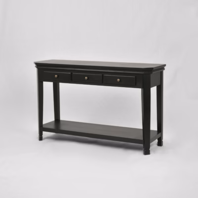 Sahtlitega konsoollaud 3 sahtliga Livin Hill Cesena CE012, 128 x 40 x 80 cm, must