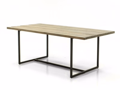 Loft-stiilis söögilaud 160 cm Livin Hill Flow FLOD05-160, akaatsiapuit, grafiit metalljalad