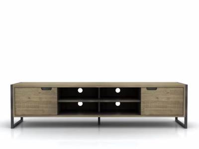 2 uksega TV-alus loft-stiilis Livin Hill Flow FLOL01B, 200 cm, akaatsiapuit