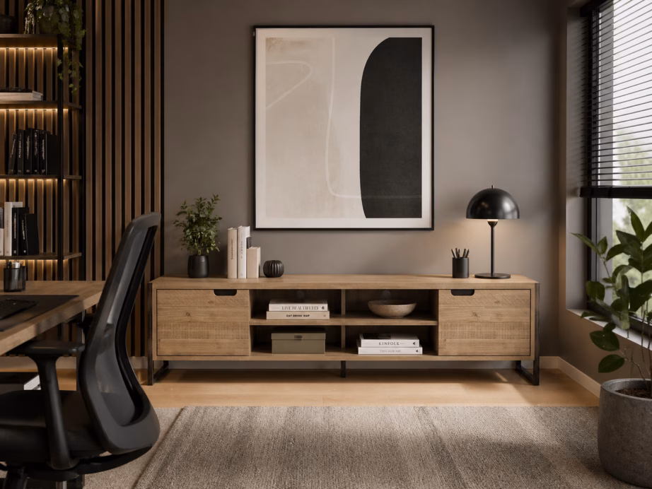 2 uksega TV-alus loft-stiilis Livin Hill Flow FLOL01B, 200 cm, akaatsiapuit - 7