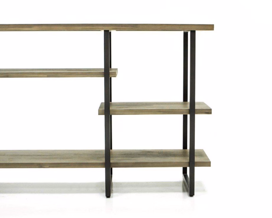 3 riiuliga loft-stiilis konsoollaud Livin Hill Flow FLOL08, 140 x 35 x 80 cm, liivatooni - 8