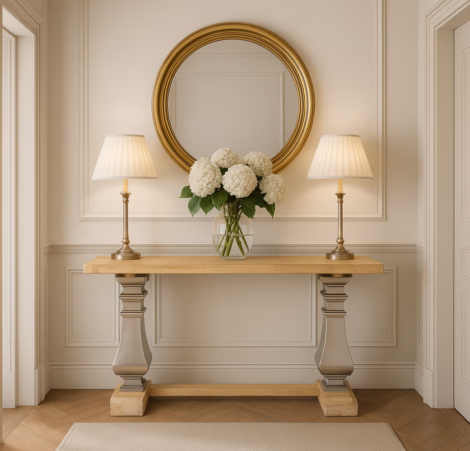 Konsoollaud kroomitud roostevaba terasjalgade ja intarsiaga Livin Hill Glamour GL1527, 160 cm - 23