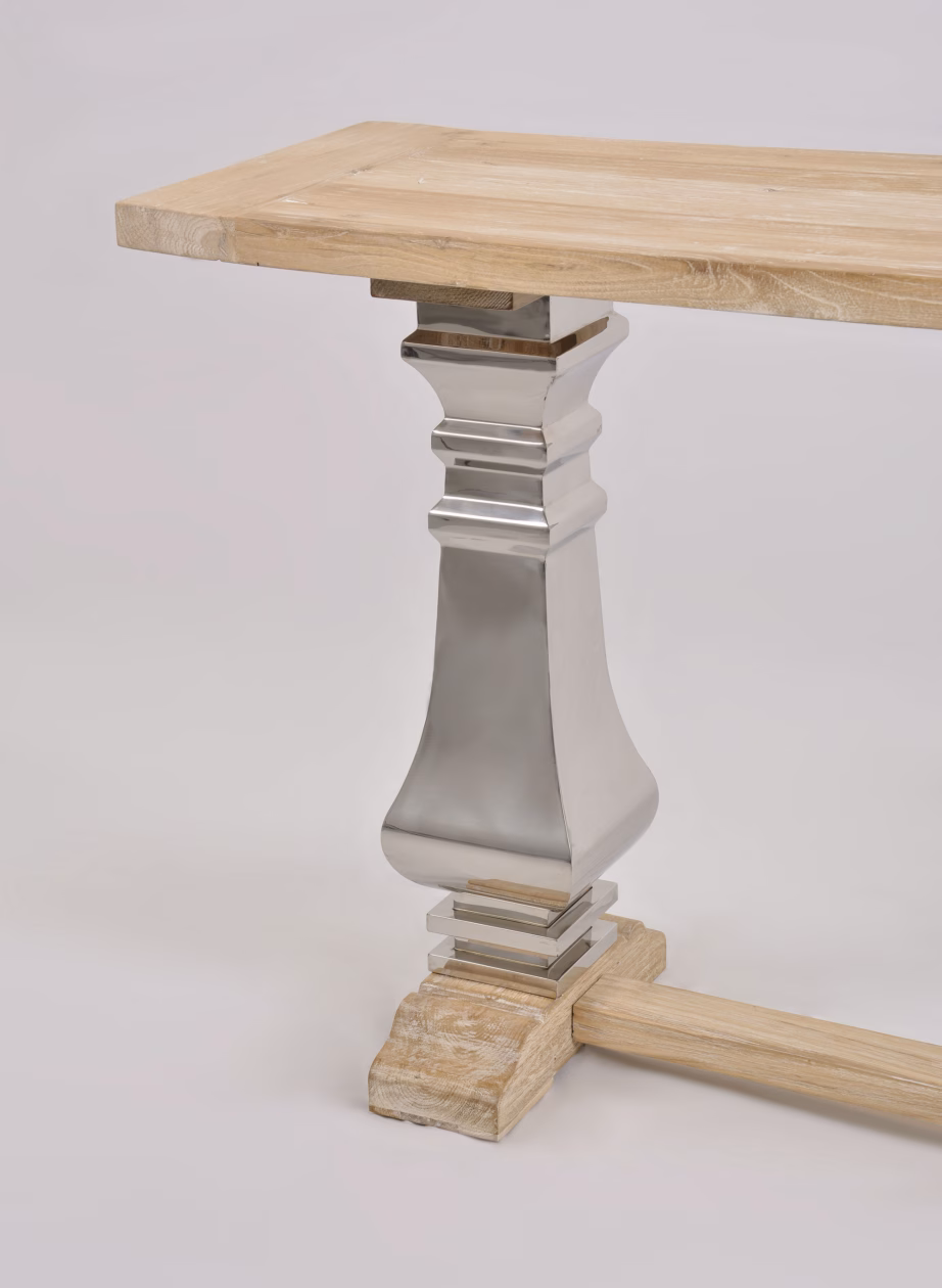 Konsoollaud kroomitud roostevaba terasjalgade ja intarsiaga Livin Hill Glamour GL1527, 160 cm - 4