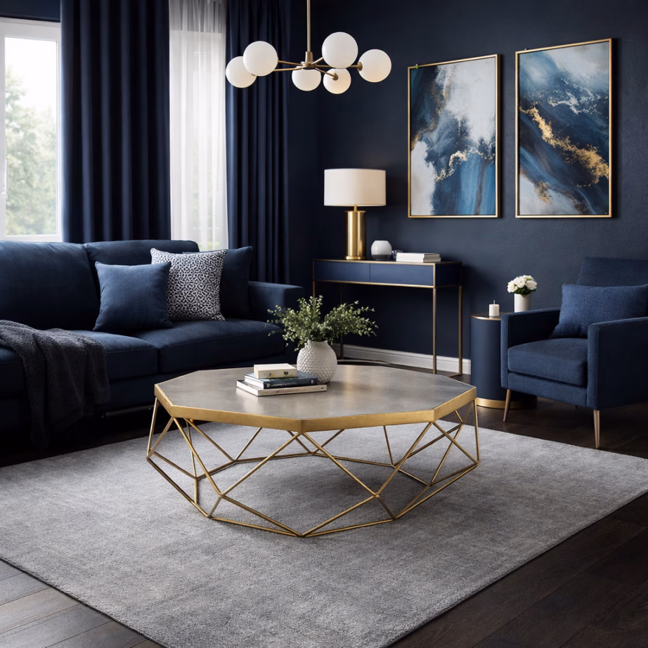 Kaheksanurkne diivanilaud kuldtooni roostevaba raamiga Livin Hill Glamour GL1714, 106 x 106 x 40 cm – 13