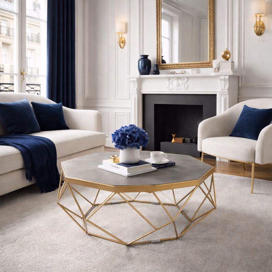 Kaheksanurkne diivanilaud kuldtooni roostevaba raamiga Livin Hill Glamour GL1714, 106 x 106 x 40 cm – 15