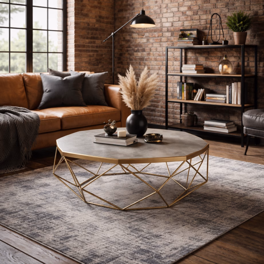 Kaheksanurkne diivanilaud kuldtooni roostevaba raamiga Livin Hill Glamour GL1714, 106 x 106 x 40 cm – 19
