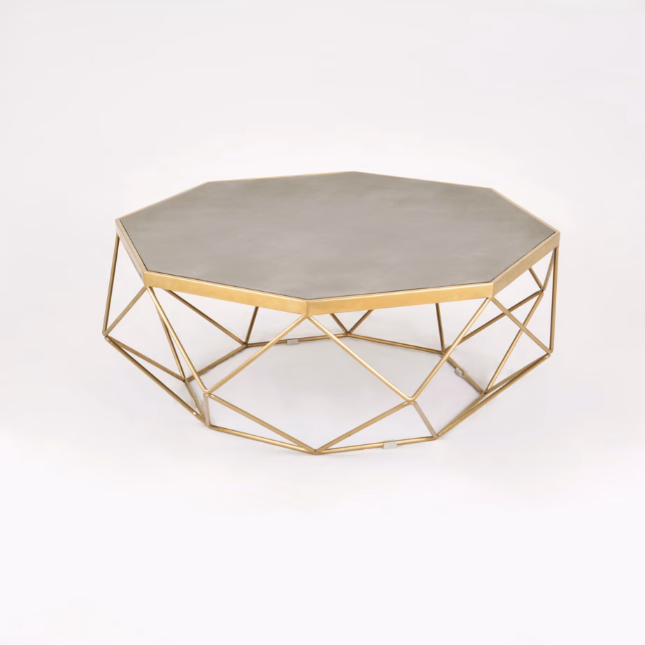 Kaheksanurkne diivanilaud kuldtooni roostevaba raamiga Livin Hill Glamour GL1714, 106 x 106 x 40 cm – 3