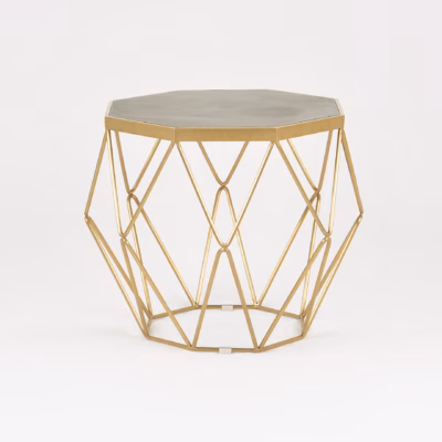 Kaheksanurkne lisalaud tsemendihalli plaadiga Livin Hill Glamour GL1715, 68 x 68 x 55 cm