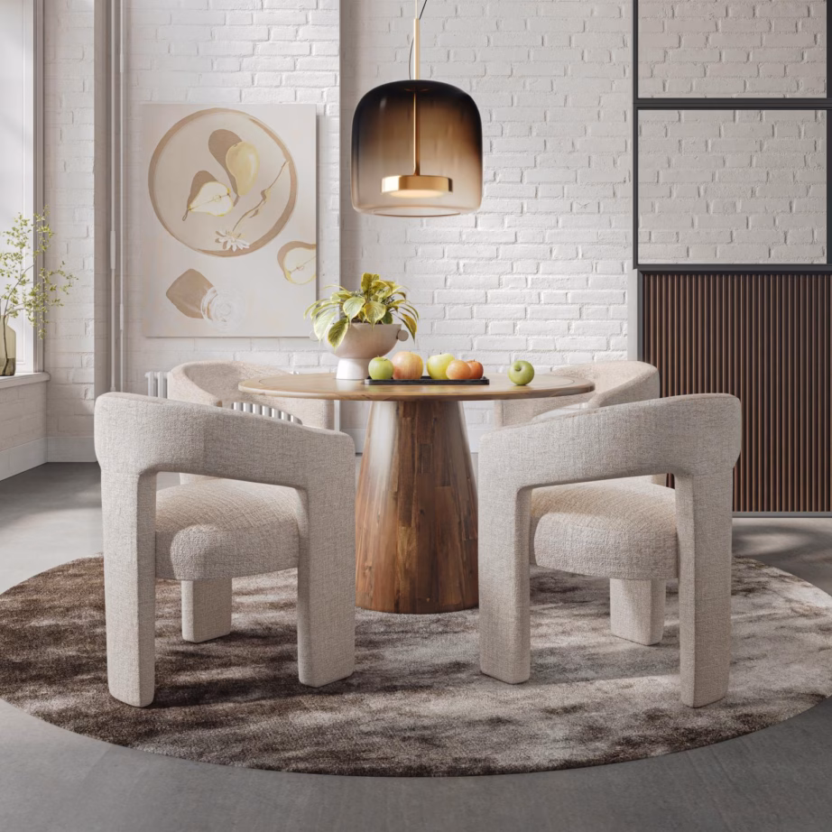 Polsterdatud söögitool šenillkangaga Livin Hill Leith LET71N, 62 x 58 x 75 cm, hele beež – 9